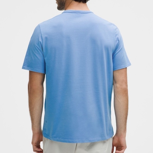 Lululemon Men's Organic Cotton Classic Fit T-Shirt-Washed Denim Color - Picture 3 of 5
